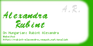 alexandra rubint business card